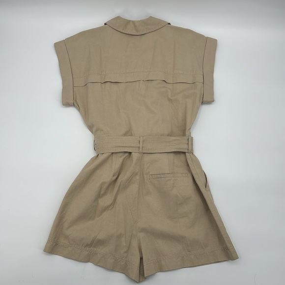 Madewell Tie-Waist Muscle Tank Romper in Summer Dune size 6 NWT NQ584 - Picture 8 of 13